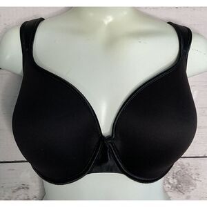 Natori Bra 34DD Black Bra Chic Comfort Full Figure Sweetheart Contour‎ Underwire